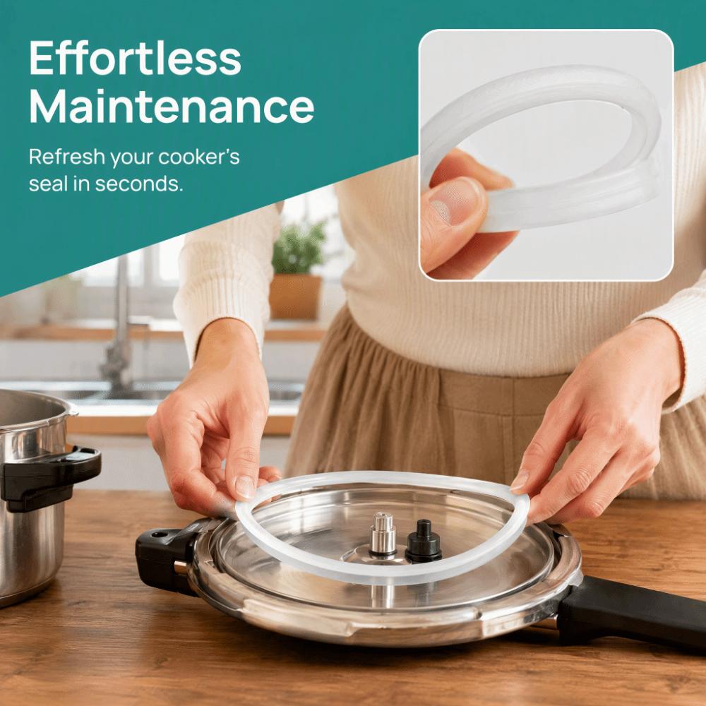 White Silicone Sealing Ring Replacement Cooker Sealing Ring Pressure Cooker Use