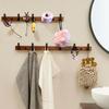Wall-Mounted Walnut Wood Hook for Clothes & Hats - Entrance or Room Door Rack
