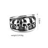 Gothic Skull Head Solid Stainless Steel Men's Ring Vintage Style