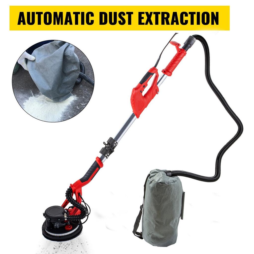 Drywall Sander 750W, Electric Drywall Sander, Foldable Sheetrock Sander, with Telescope Handle, Electric Sander, Variable Speed 800-1750 RPM, Wall