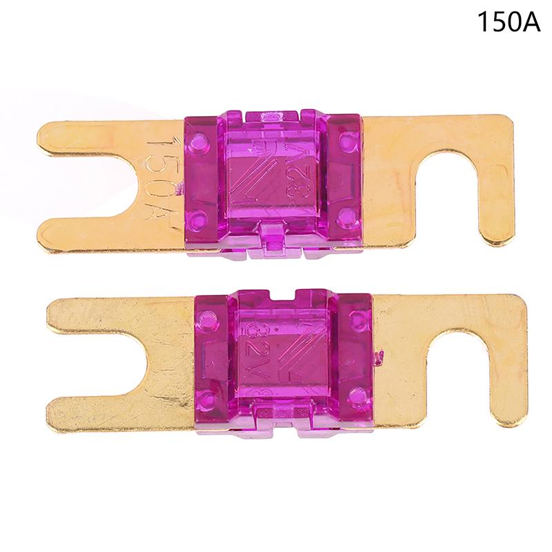 2 Stücke Vergoldete Bolzen Autosicherungen Mini Auto Audio Sicherung 20A 30A 40A 50A 60A 70A 80A 100A 120A 125A 150A 175A 200A 32V Auto Sicherung