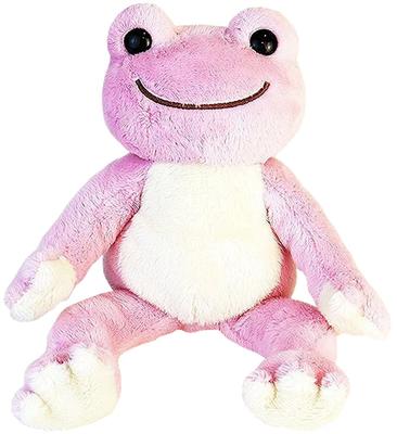 Nakajima Corporation Bean Seated Height 16cm X W12cm X Pickles the "Rainbow Pickles" Doll, Sakura, Pink, D15cm, Frog, 135872-19