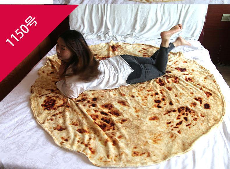 All-Season Tortilla Flannel Blanket with High-Definition Digital Print for Home and Office