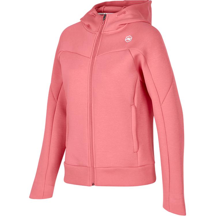 Skechers Goknit Hooded Comfortable Zip Jacket Women jackets Desert-Rose P424W002-04RQ XL