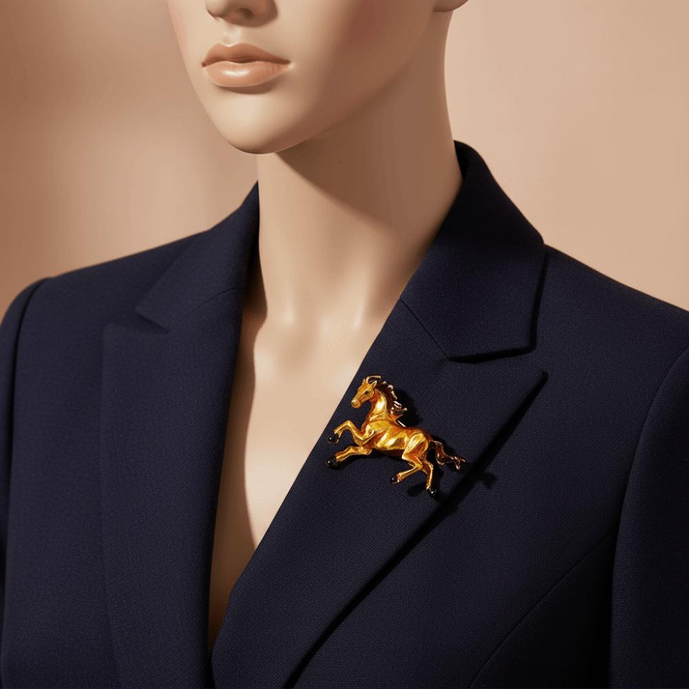 Rhinestone Horse Brooches Lapel Pins Brooch Pins New Running Horse Brooch  Jewelry Accessories