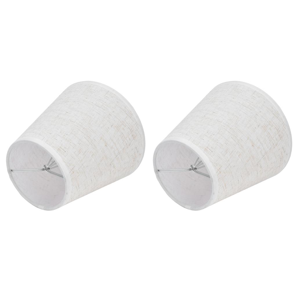 2PCS Table Lamp Shade Cover Fabric Clip On Lampshade for E14 Screw Candlestick Lamp Chandelier