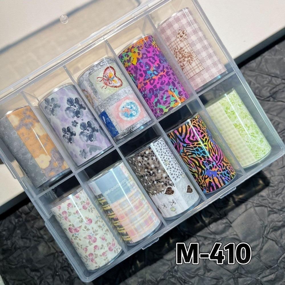 

Flower Nail Foils Stripe Pattern Nail Decals Professional Nail Decorations Manicure DIY M-410
