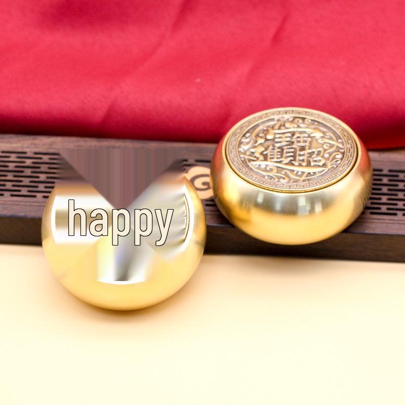 Brass Six-Sided Rotating Fortune Spinner Decompression Ornament