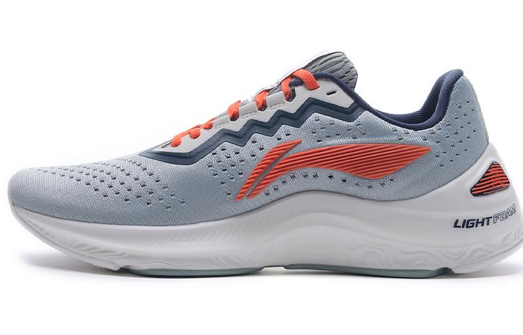 Li Ning Arashi Тканевая Амортизация Скользкая Устойчивая к истиранию Низкие Беговые Кроссовки Мужские Водяной Серый Зеленый ARHQ079-3 39.5