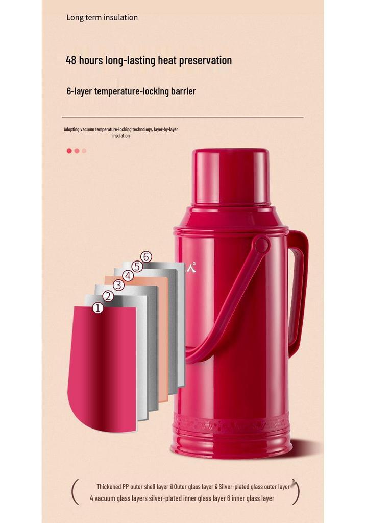 Thermos in Vetro Isolato da 3,2L per Dormitori
