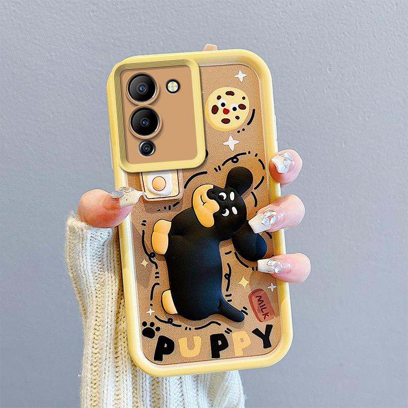 KEYSION Shockproof Case for Infinix Note 12 G96 with Lanyard Silicone Cute 3D Cartoon Doll Phone Cover for Infinix Note 12 G96