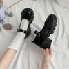 Women Mary Jane Shoes Thick Heel Platform Shoes College Style Retro Leather Shoes Women's Round Toe Single Shoes Lolita Princess Shoes