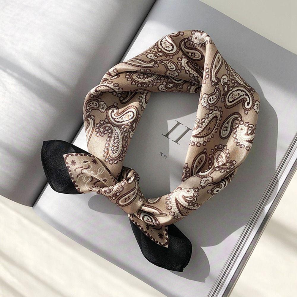 Clothing Accessories Headscarf Printing Korean Style Scarves Female Shawl Silk Scarf Printed Scarf