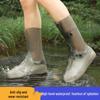 Waterproof High-Top Rain Shoe Covers, Anti-Slip, Thickened, Wear-Resistant for Men & Women.