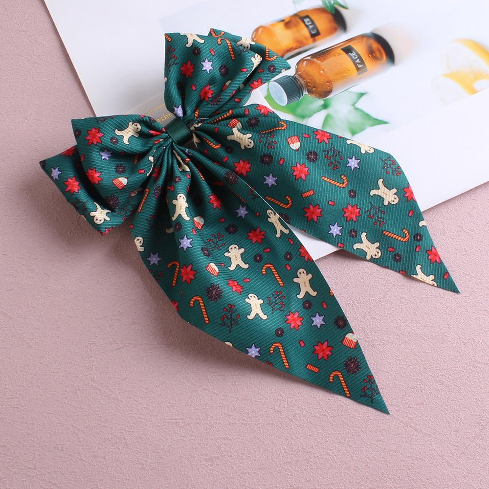 New Christmas Ribbon Hair Spring Clip Festive Atmosphere Cute Hair Tie Hair Ring Hair Accessory Hair Clip