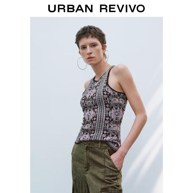 UR Women s Retro Jacquard Slim Knit Vest L