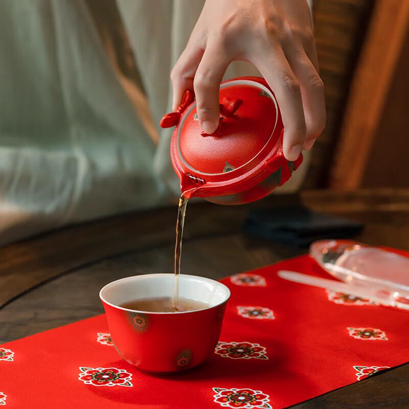 Edenus Ceramic Portable Travel Tea Set