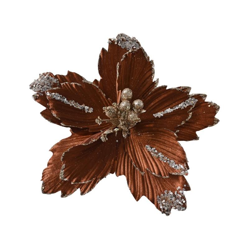 New Sequined Gold Powder Berry Christmas Flower Wholesale Christmas Tree Pendant Simulation Flower Party Ornament