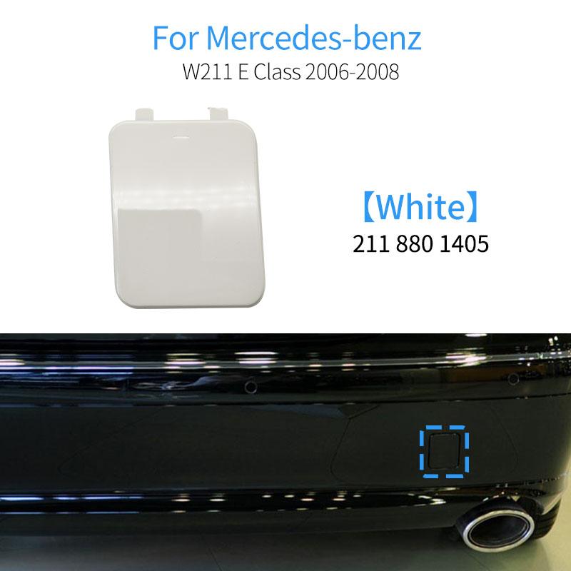 For Mercedes W211 Car Rear Bumper Tow Hook Cover Cap Black Silver For Benz E Class E200 E230 E300 E320 E400 2006-2008 2118800305