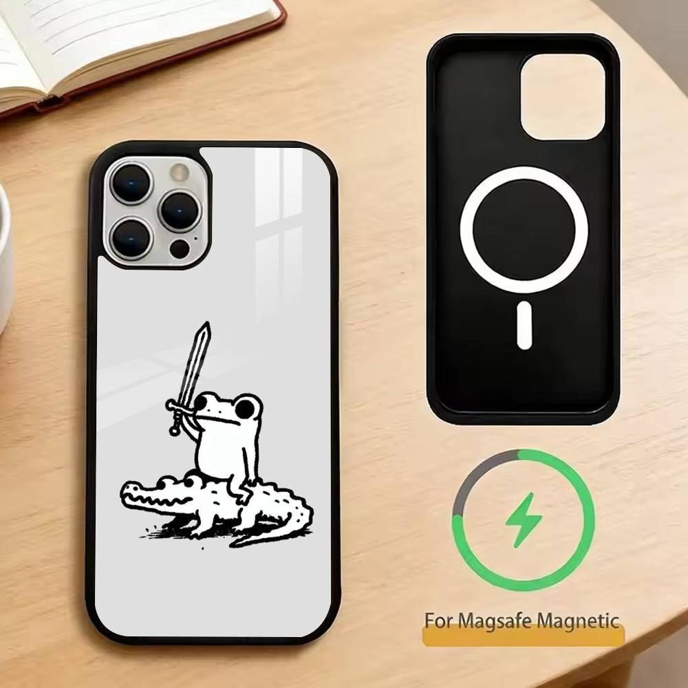 

Animals holding swords in their hands Phone Case For iPhone17,16,15,14,13,12,11 Plus,Pro Magnetic For Magsafe Wireless Charging iPhone14