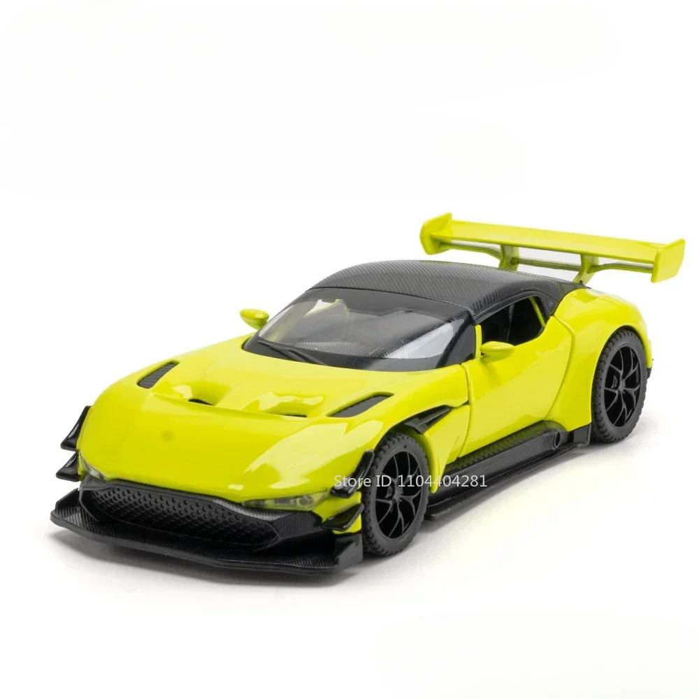 1:32 Valkyrie Vulcan Alloy Sports Car Model Toy Diecast Metal Door Opened Sound Light Pull Back Miniature Car Boy Christmas Gift