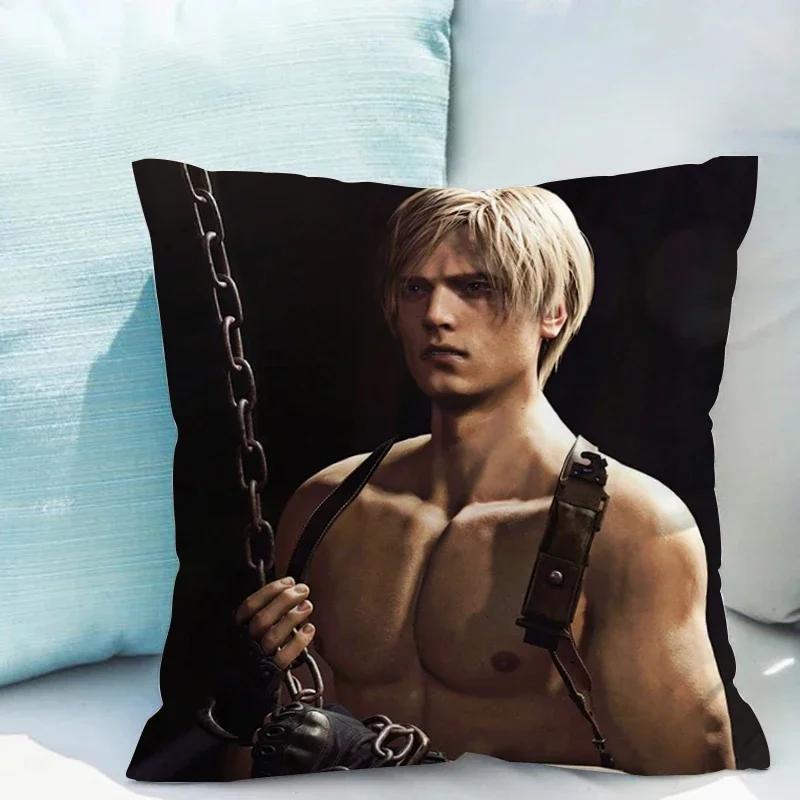 Leon Kennedy Soffkuddar Kudde för Sovrum Sängkudde Heminredning av Modernt Sofföverdrag Dekoration Vardagsrum Kort Plysch