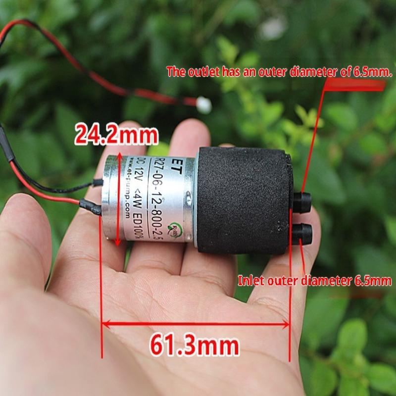 1Pcs Self-Priming Suction Water Pump Et R27 Series R27-06 Mini 370 Water Pump Dc 12V Micro Diaphragm Pump Diy Sweeper Robot