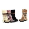 European, American Autumn and Winter Fur Ball Fur Boots Snow Boots Thermal Boots Female Student Boots Supply W