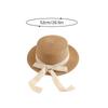 Lace Bow Kids Sun Hat Summer Wide-brim Straw Hats for Girls Outdoor Sunshade Beach Panama Cap
