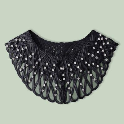 Hollow Mesh Lace Embroidery Bead Diamond False Collar Age-Reducing Doll Collar Decorative Collar