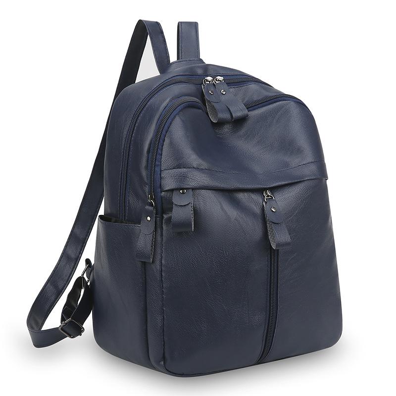 

TS JYL laptop bag,Multi-Purpose PU Backpack Large Vintage Korean Outdoor Women Backpack OneSize синій
