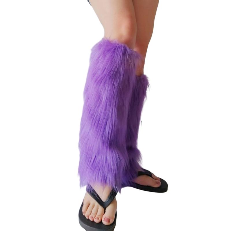 Faux Furs Leg Warmers for Womens Winter Warm Furs Boot Cuffs Covers,Cozy,Christmas,Halloween,Party, Cosplay Costume