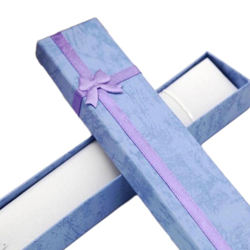 10 Pieces Empty Jewelry Gift Boxes Cardboard Long Party Keepsake Modern Practical