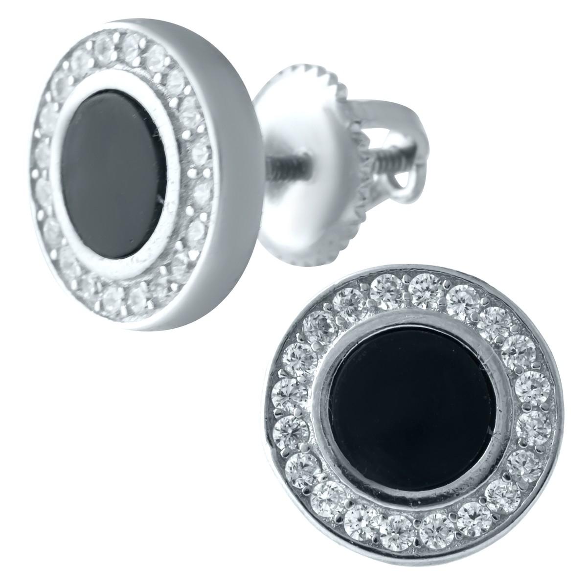 

Срібні сережки з емалью (1913895)