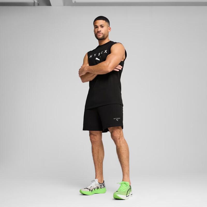 PUMA HYROX Men's Black Pure Cotton Round Neck Sports Vest