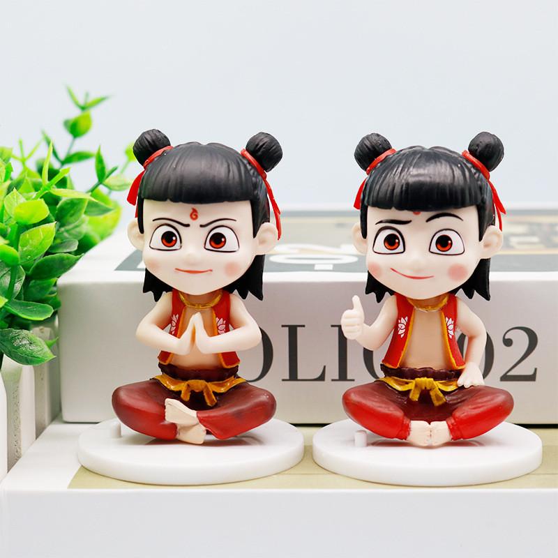Pvc Nezha Mythical Figurines Collection For Desktop Decor And Playroom Display
