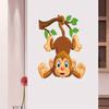 Śliczna małpa wisząca gałąź samoprzylepne naklejki ścienne sypialnia salon ganek dekoracja wnętrz zdejmowane naklejki ścienne dekoracyjne