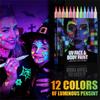 12 Color In The Dark Body And Face Paint Pens  Glow-in-the-dark Acrylic Pens  Creative Pens For Bars And Parties  12*3ml