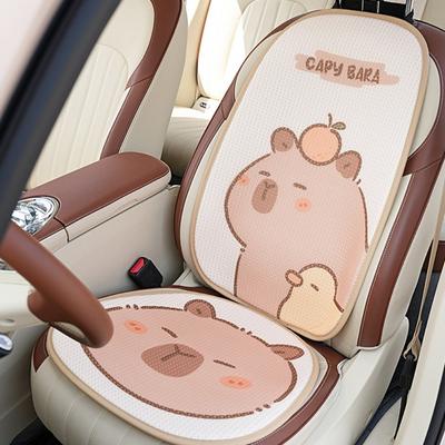 Mesh Summer Car Cartoon Cushion Breathable Capybara Car Seat Cushion  Summer
