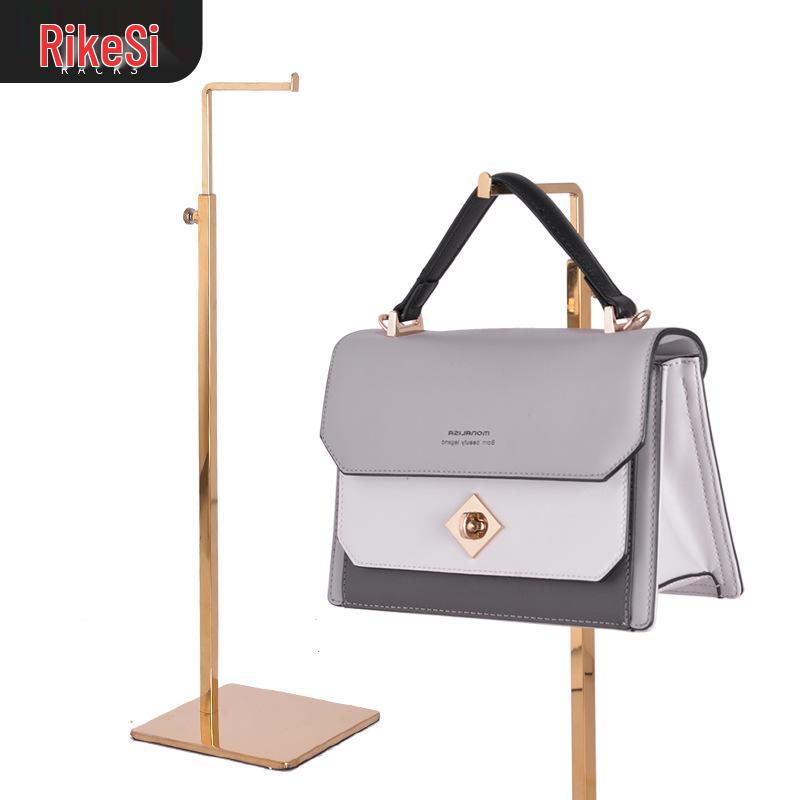 Stainless Steel Floor Standing Handbag Display Rack for Men’s & Women’s Bags