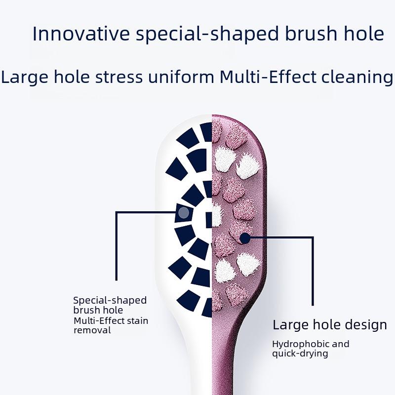 Brosse à dents à poils durs pour hommes pour l'élimination de la fumée et des taches, emballée individuellement pour un usage domestique