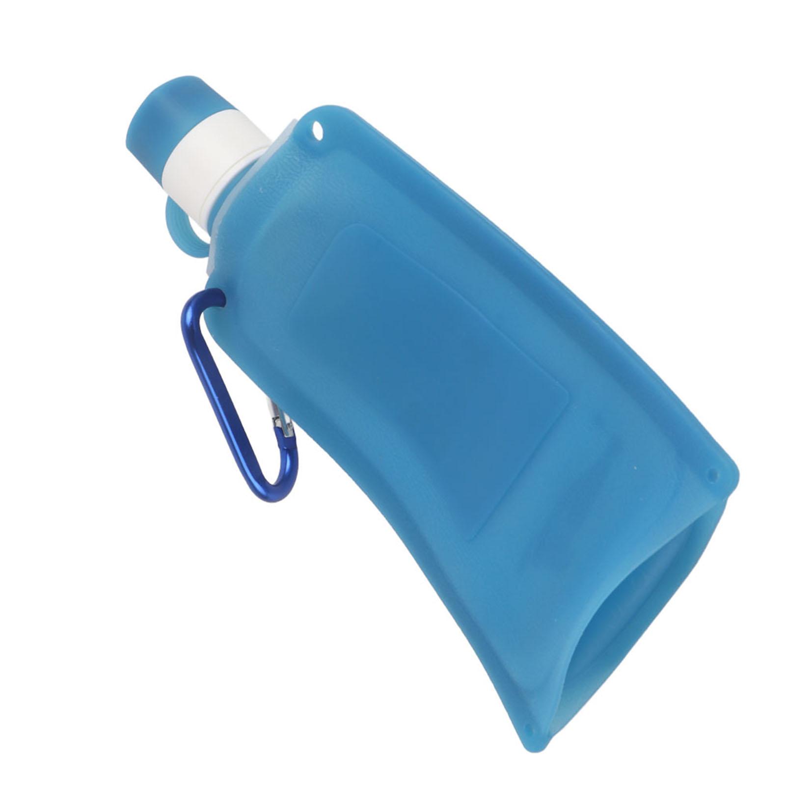 500ml Portable Foldable Water Bottles Collapsible Silicone Water Pouch for Outdoor Travel Camping Cycling