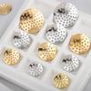 50pcs 14mm-25mm Brooch Base Brooches Bouquet Metal Disk Shell Flower Cabochon Bezel Round Blank For Diy Jewelry Making Wholesale