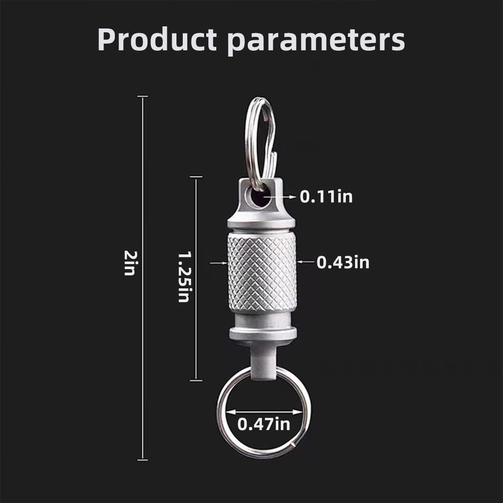 Brelok ze stopu tytanu, odpinany, szybko odpinany, obrotowy o 360 stopni, z klamrą, z możliwością rozłączenia, z automatycznym brelokiem