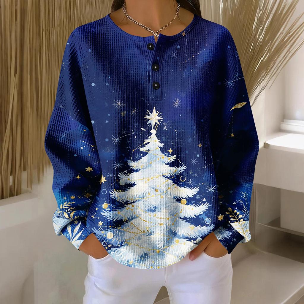 Women's Casual Shirts Long Sleeve Tops Button Up V Neck Loose Knit Fall Favorites For Women