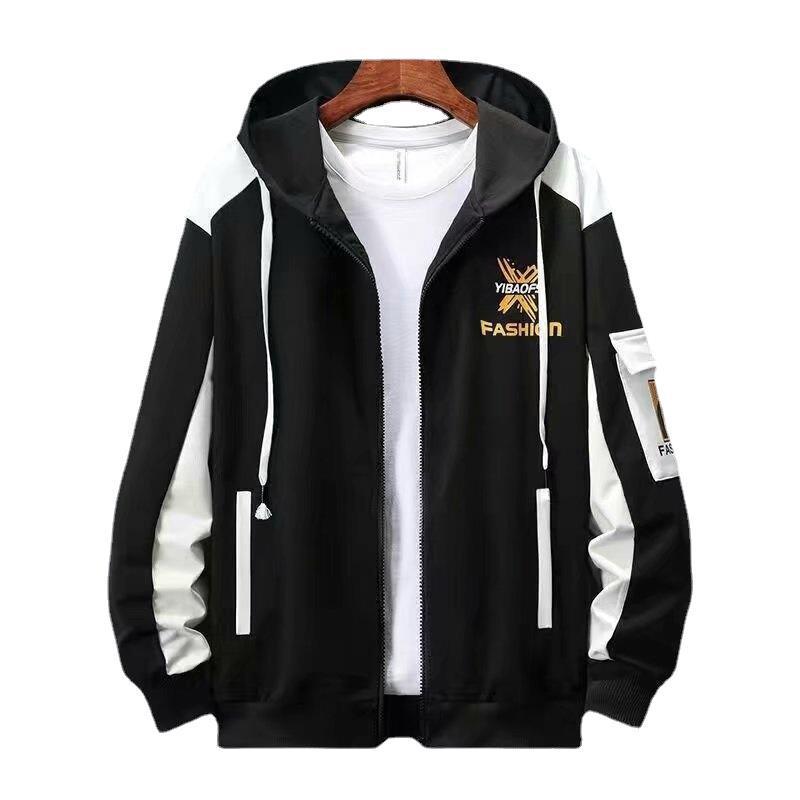 Traje de Cárdigan con Capucha de Moda para Hombre - Chaqueta Casual de Primavera/Otoño para Adolescentes y Estudiantes