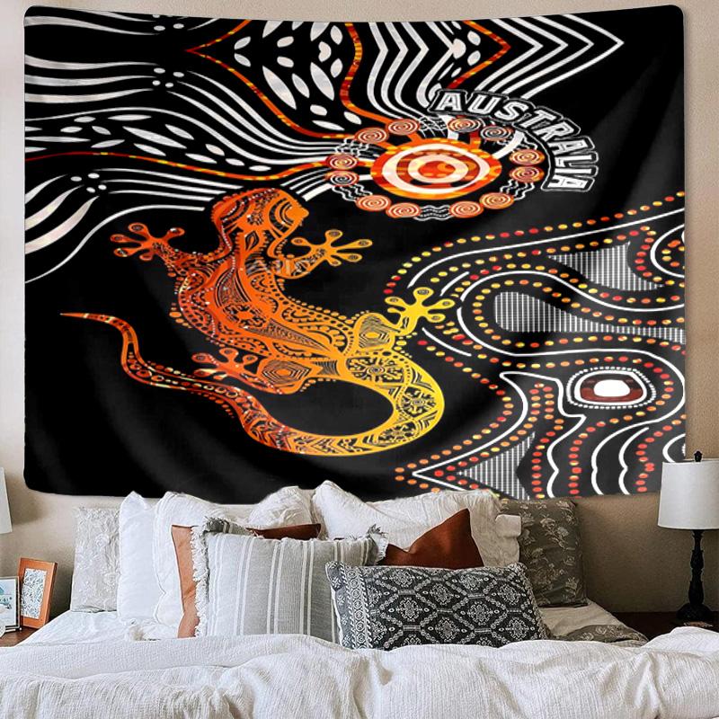 Australische Aborigine-Kunstmuster Wandteppich Raumdekoration Wandbehang für Wohnzimmer Schlafzimmer, Wohnheim, Geburtstags- und Weihnachtsgeschenke