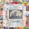 50PCS Vintage Stamp Stickers Aesthetic Postage Stamp Stickers Waterproof Vinyl Decals for Scrapbook Laptop Water Bottle