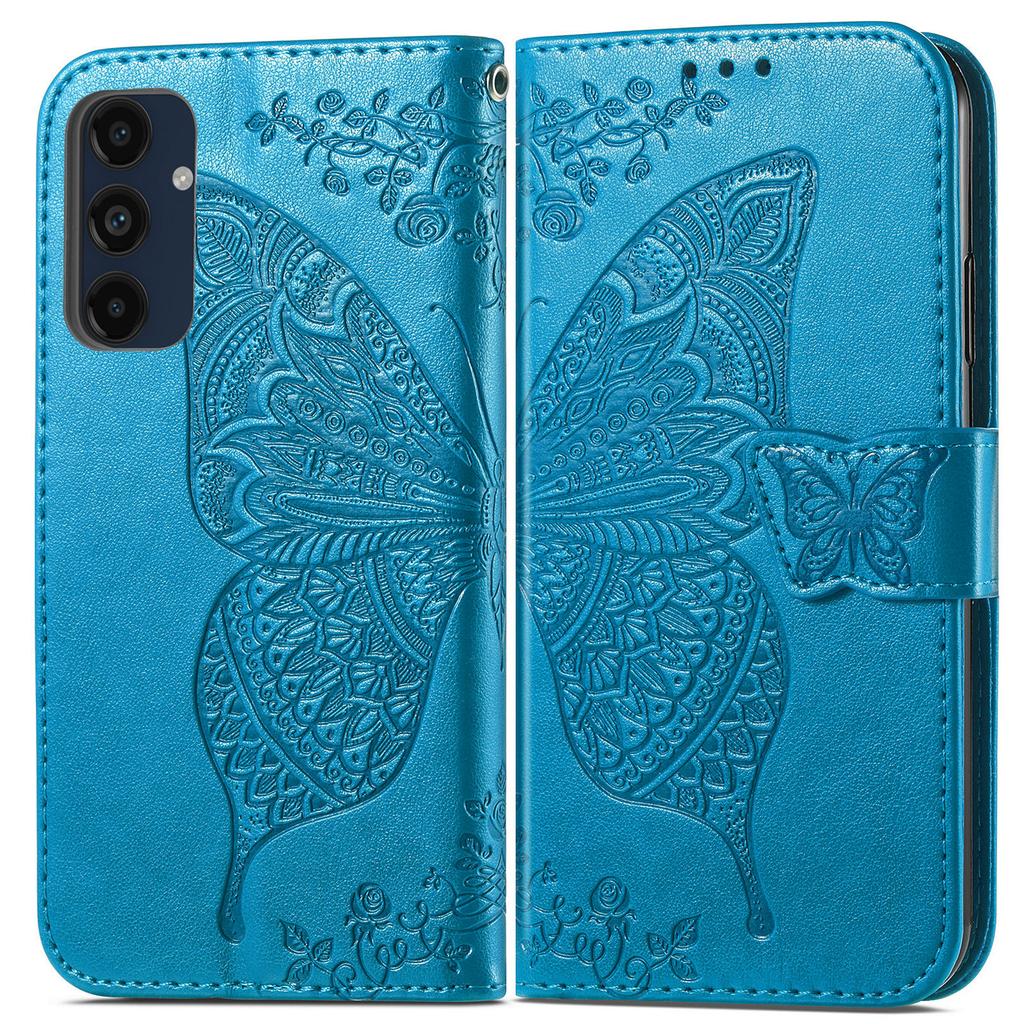 For Samsung Galaxy A16 5G/A16 4G Case PU Leather Wallet Phone Cover Butterfly Pattern