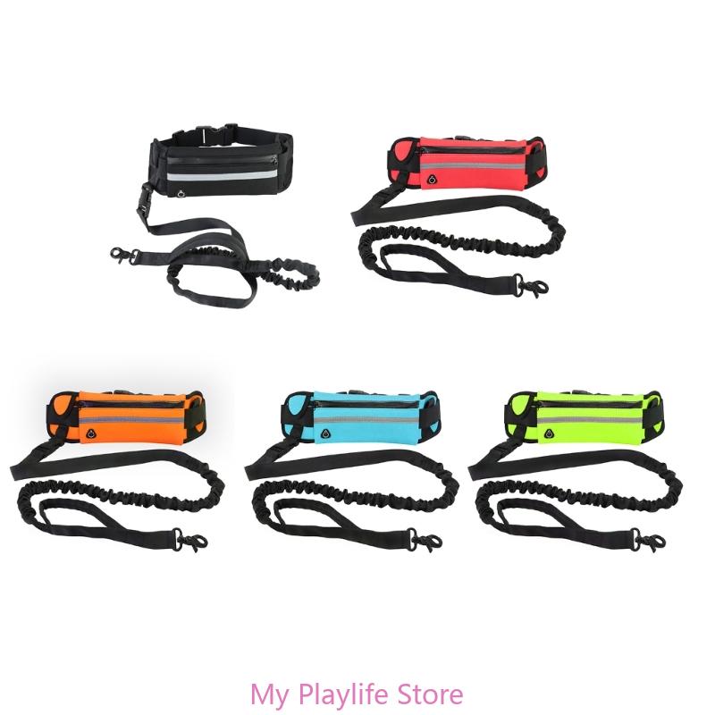 Reflective Waterproof Dog Walking Waist Bag +Leash Combo for Running Jogging Multifunctional Sports Pack Dog Leash